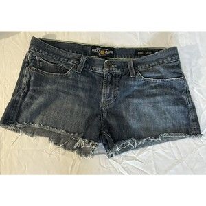 Lucky Brand Jean Shorts Women 10/30 Riley Cut Off Med Blue Wash Denim 3” Inseam